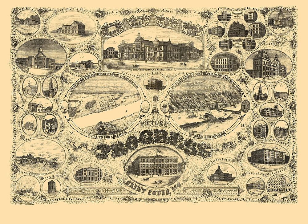 St Louis Missouri - Lawton 1884 art print by Lawton for $57.95 CAD