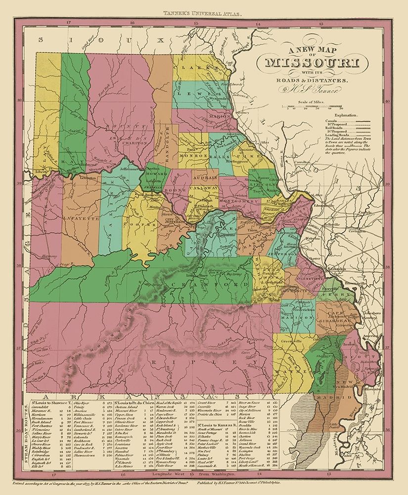 Missouri - Tanner 1833 art print by Tanner for $57.95 CAD