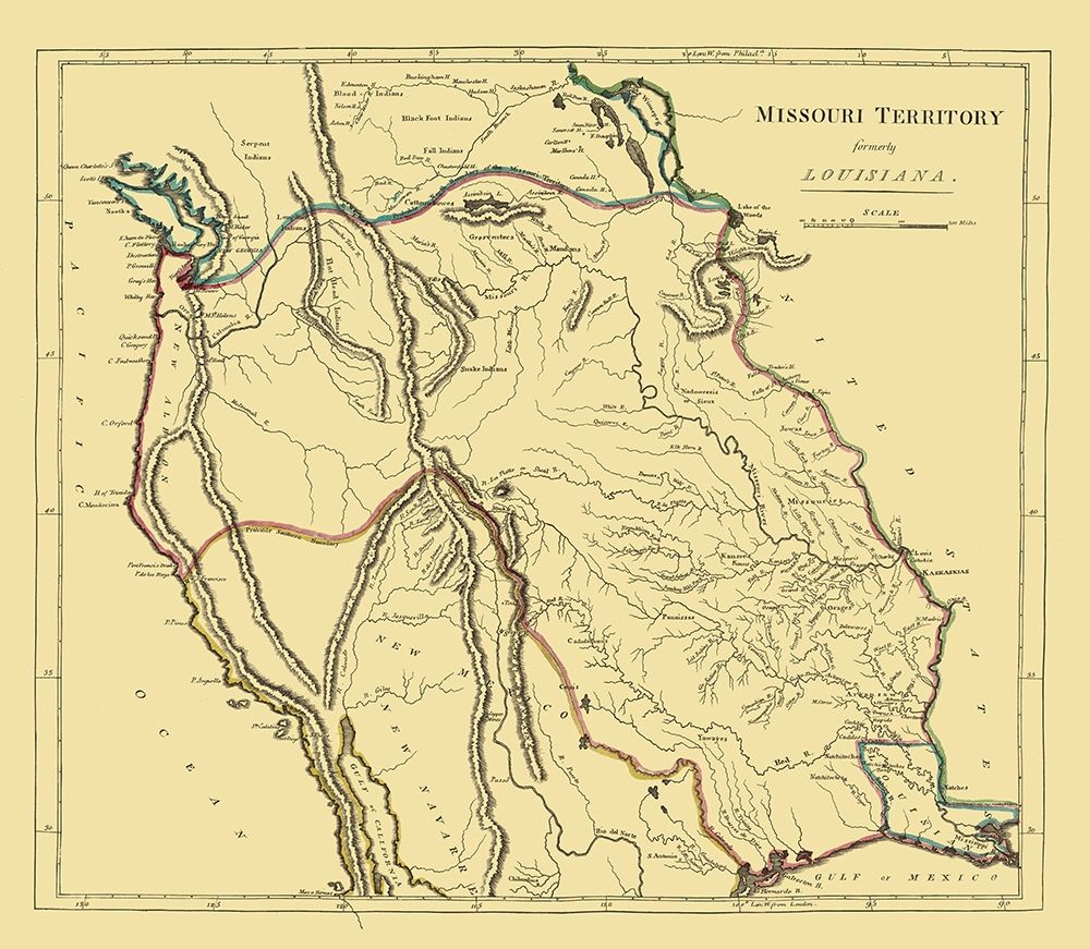 Missouri Territory, Portion of Louisiana Purchase art print by Carey for $57.95 CAD