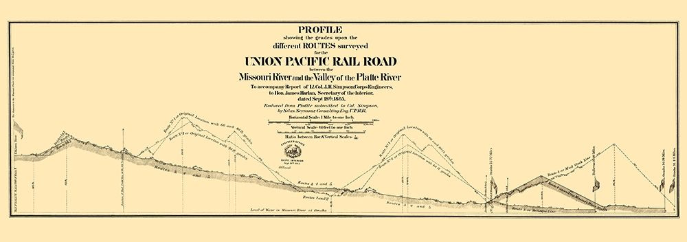 Union Pacific Railroad - Seymour 1865 art print by Seymour for $57.95 CAD
