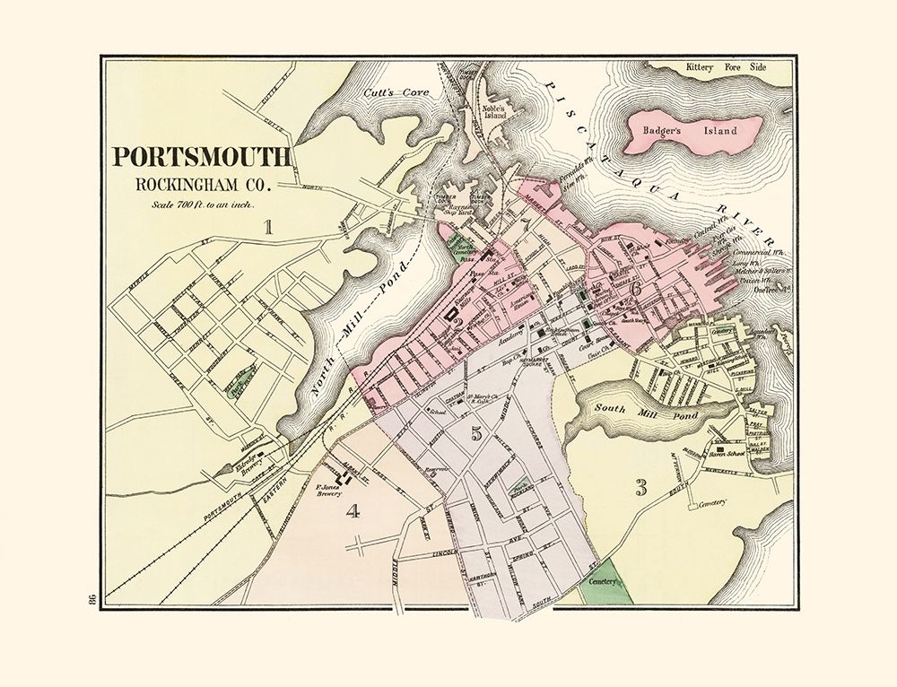 Portsmouth New Hampshire - Comstock 1877 art print by Comstock for $57.95 CAD