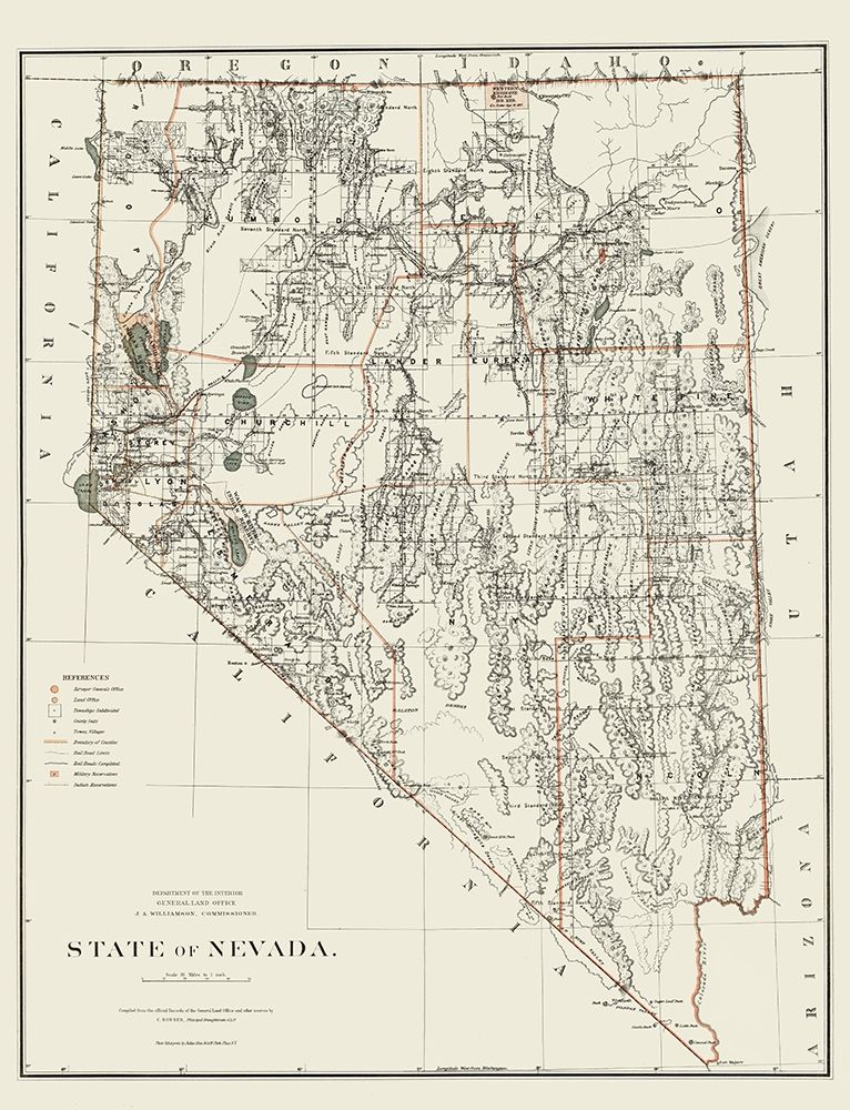 Nevada - USGLO 1879 art print by USGLO for $57.95 CAD