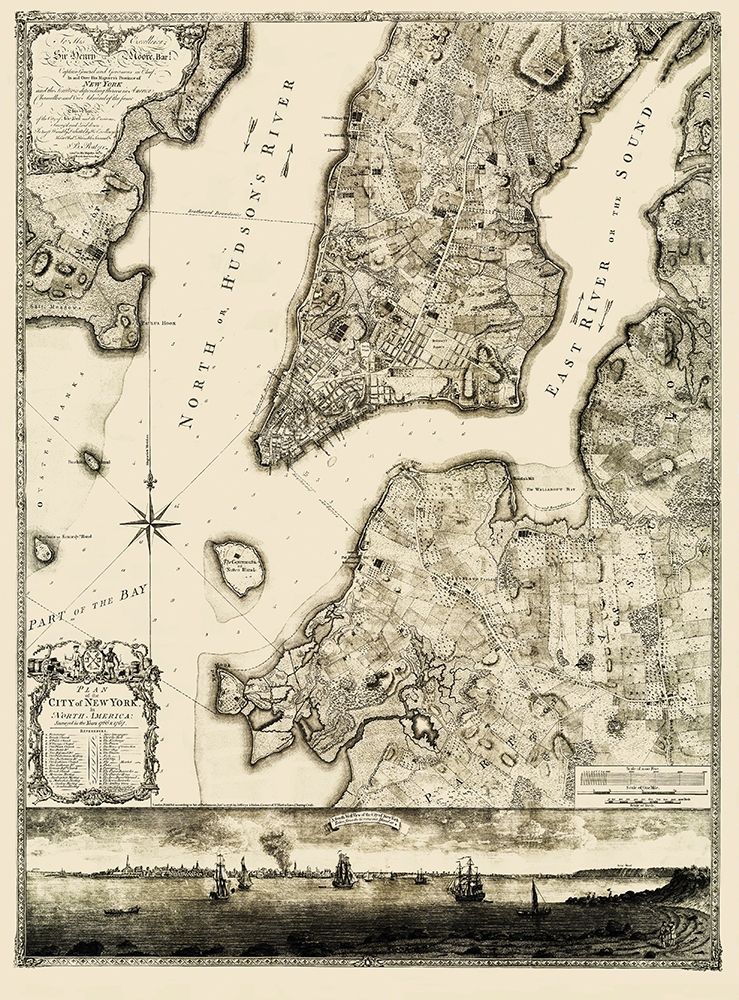 New York New York Landowner - Jefferys 1776 art print by Jefferys for $57.95 CAD