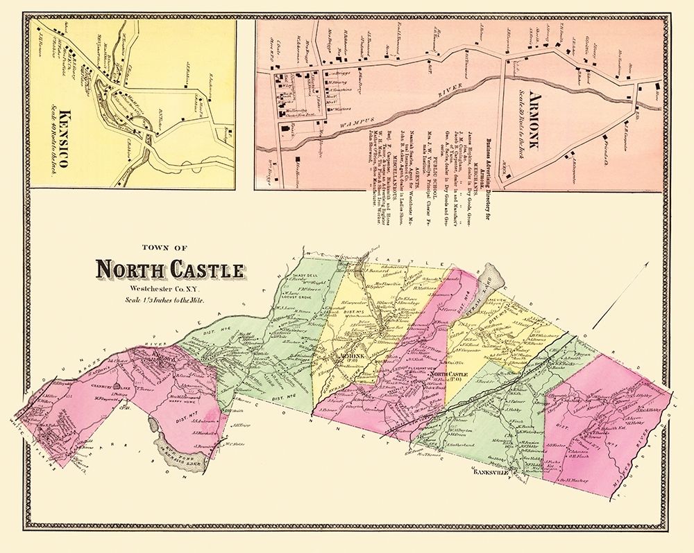 North Castle, Armonk New York Landowner art print by Beers for $57.95 CAD
