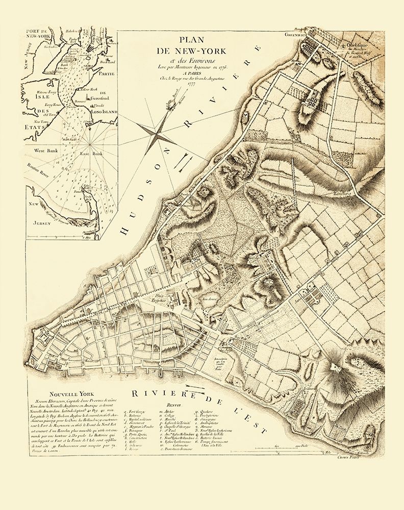 New York New York Planning - French Engineers 1775 art print by French Engineers for $57.95 CAD