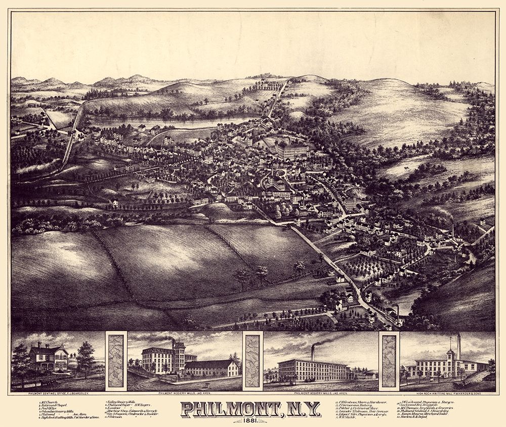 Philmont New York -1881 art print by Unknown for $57.95 CAD