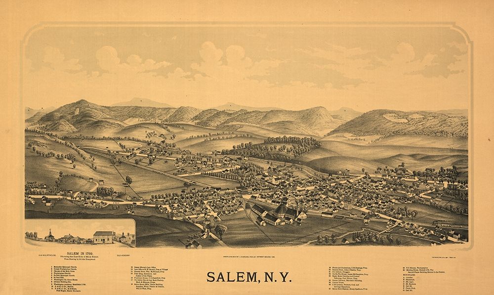 Salem New York - Burleigh 1889  art print by Burleigh for $57.95 CAD
