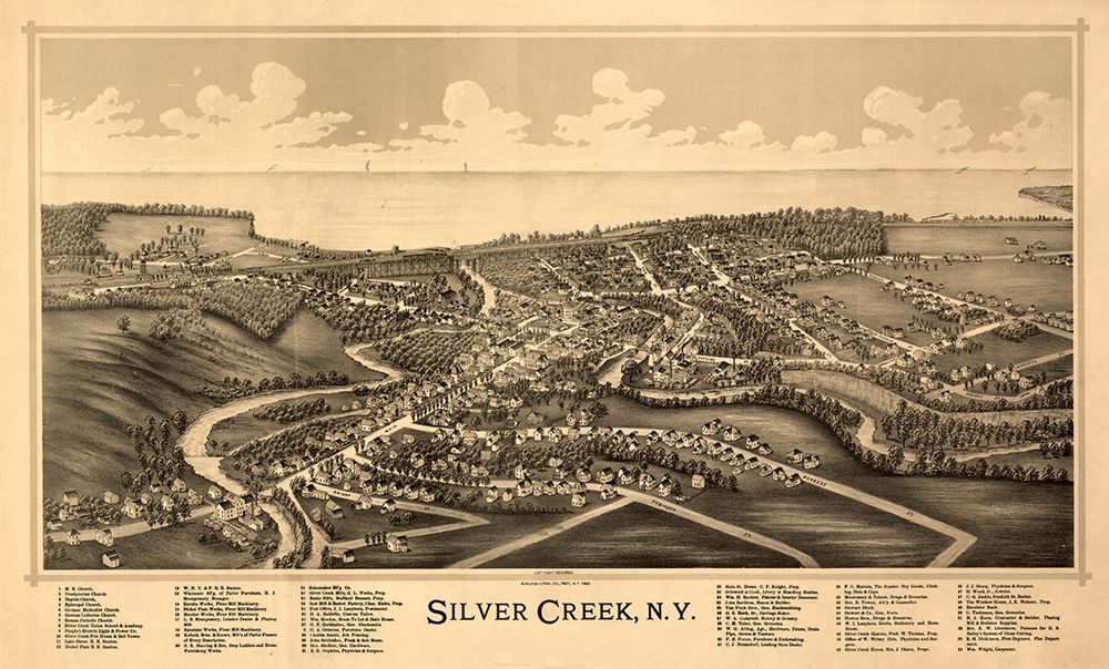 Silver Creek New York -Burleigh 1892  art print by Burleigh for $57.95 CAD
