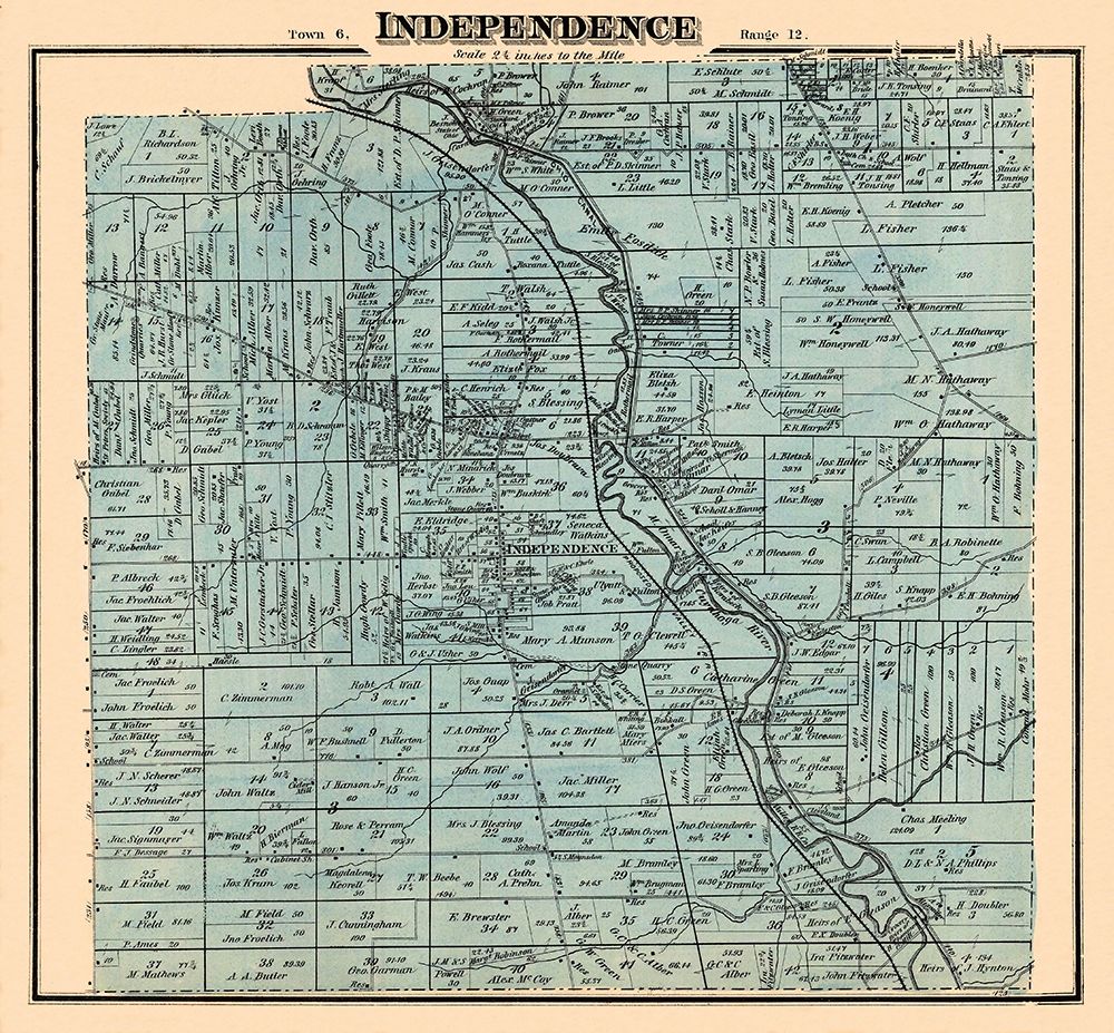 Independence Ohio Landowner - Titus 1874 art print by Titus for $57.95 CAD
