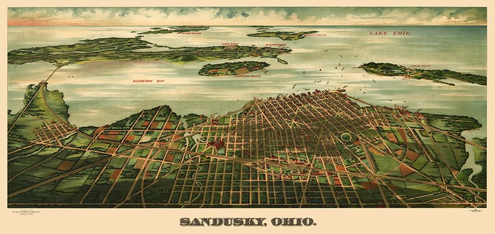 Sandusky Ohio - Alvord 1898  art print by Alvord for $57.95 CAD