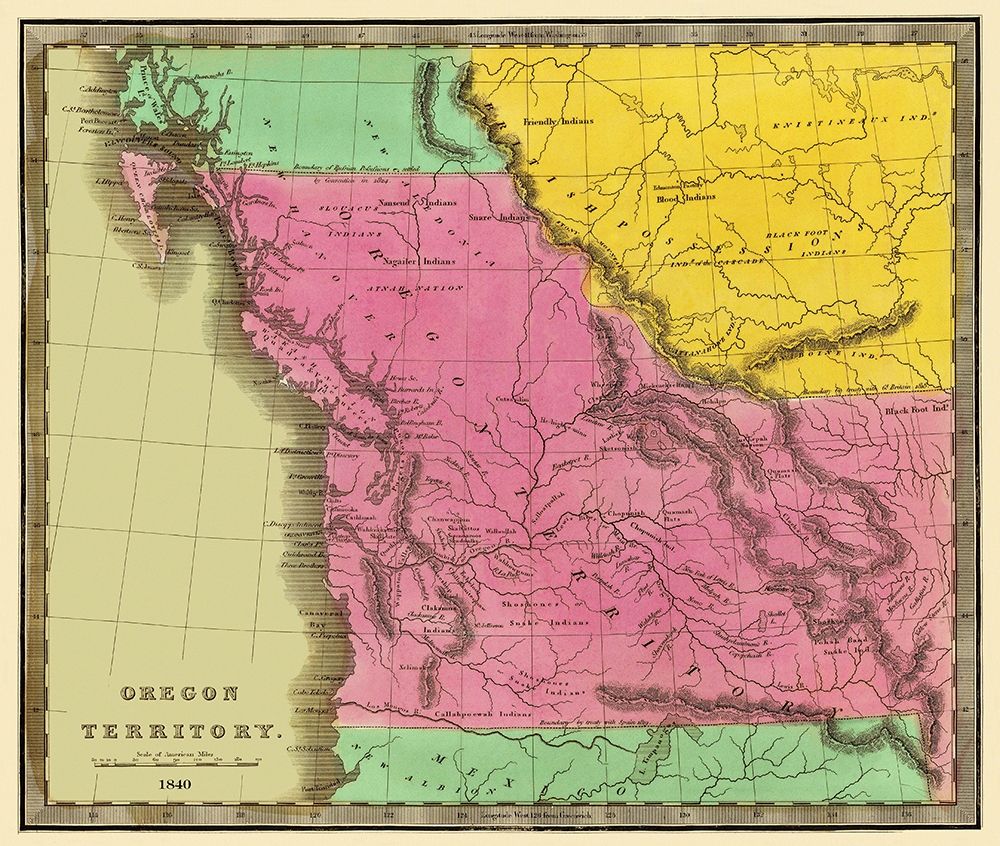 Oregon Territory - Greenleaf 1840 art print by Greenleaf for $57.95 CAD