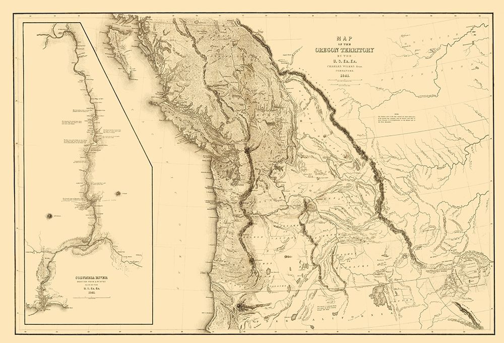 Oregon Territory - US Exploring Expedition 1841 art print by US Exploring Expedition for $57.95 CAD