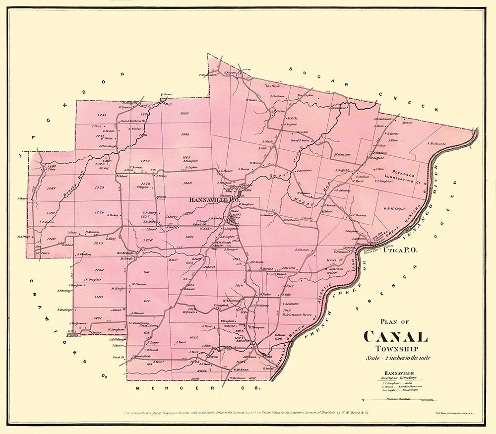 Canal Pennsylvania Landowner - Mayer 1865 art print by Mayer for $57.95 CAD