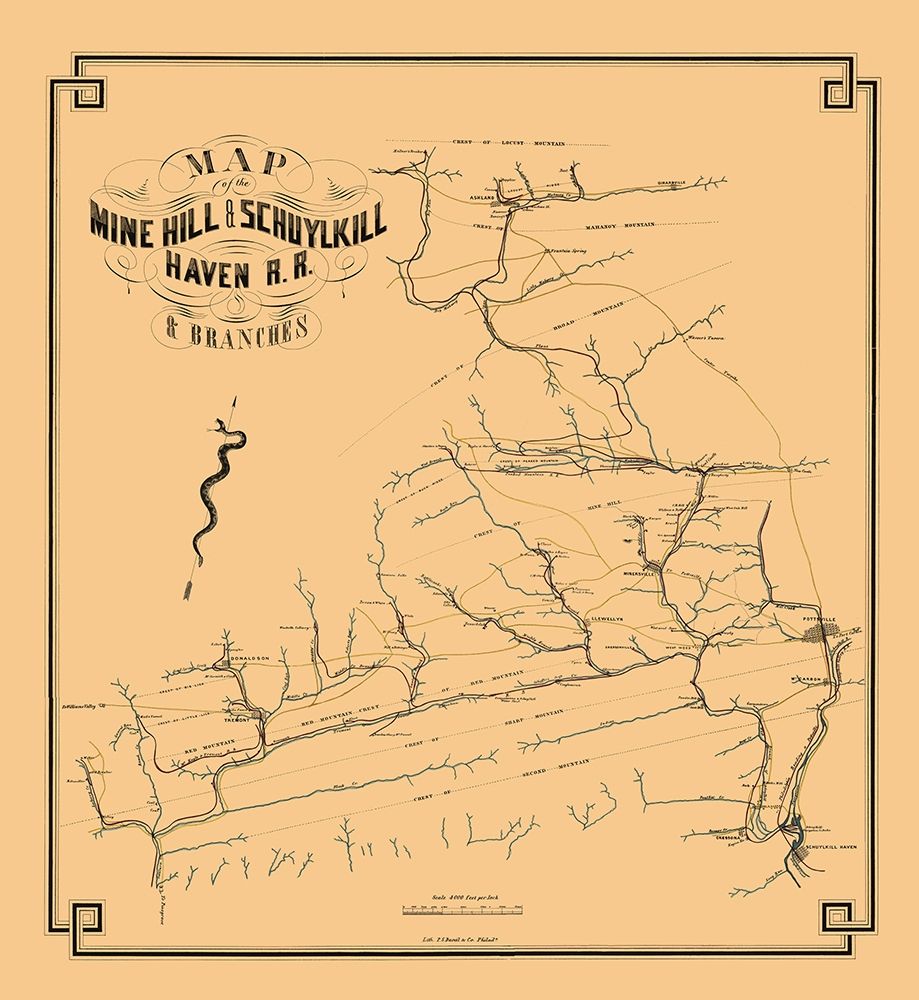 Mine Hill and Schuylkill Haven Railroad 1857 art print by Duval for $57.95 CAD