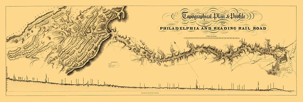Philadelphia and Reading Railroad - Osborne 1838 art print by Osborne for $57.95 CAD