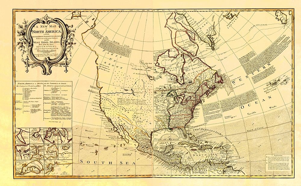 North America with West India Islands art print by D Anville for $57.95 CAD