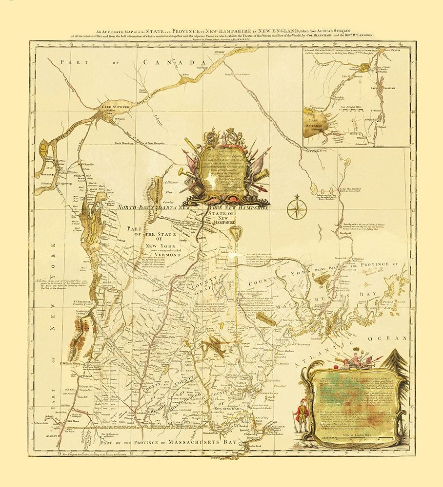New Hampshire in New England - Blanchard 1783 art print by Blanchard for $57.95 CAD