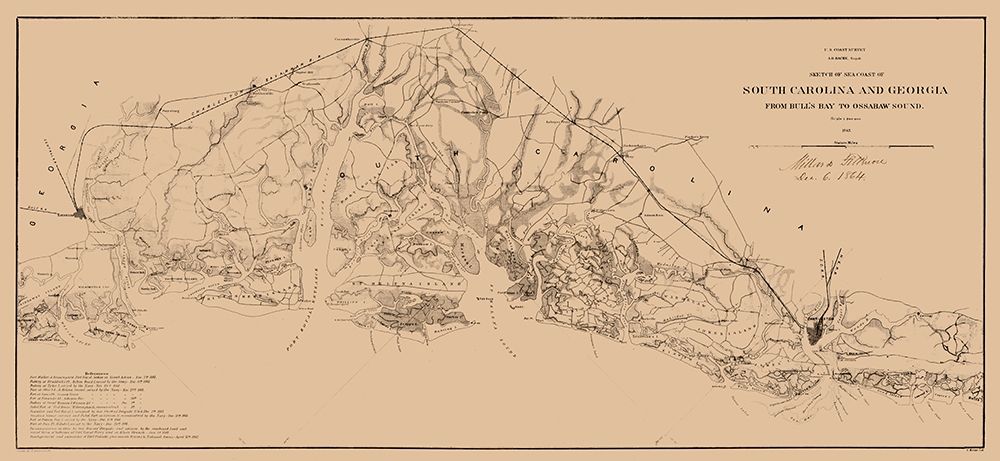 South Carolina Sea Coast - Fillmore 1863  art print by Fillmore for $57.95 CAD