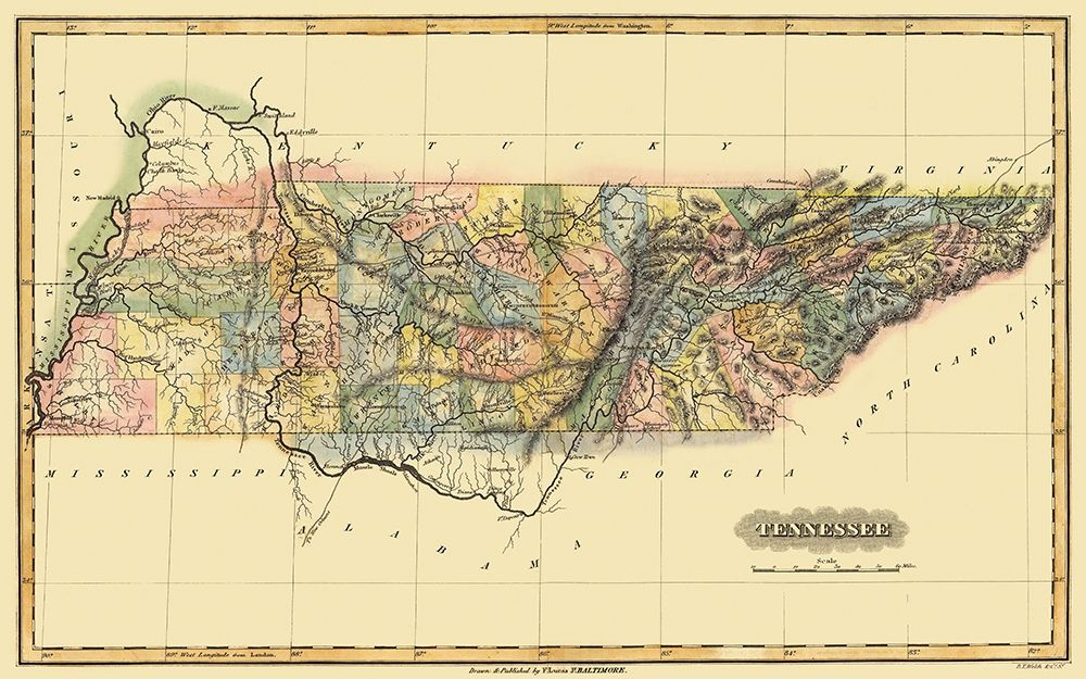 Tennessee - Lucas 1823 art print by Lucas for $57.95 CAD