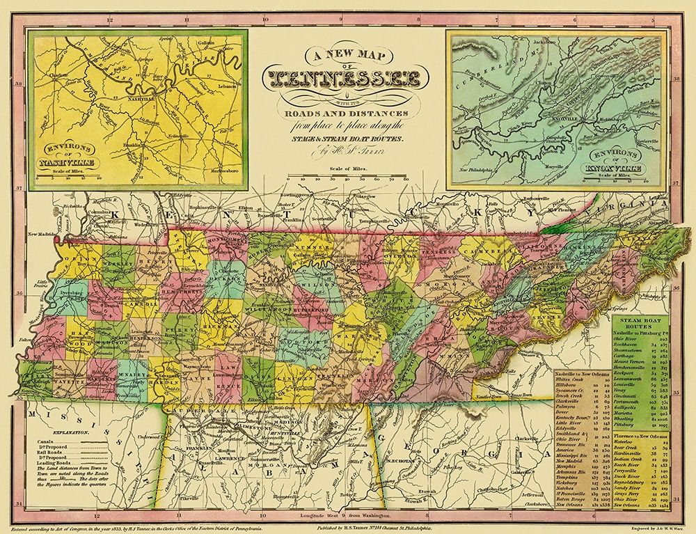 Tennessee - Tanner 1833 art print by Tanner for $57.95 CAD
