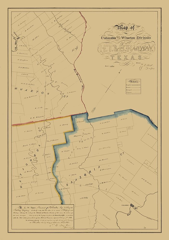 Brazoria County Texas - West 1860 art print by West for $57.95 CAD