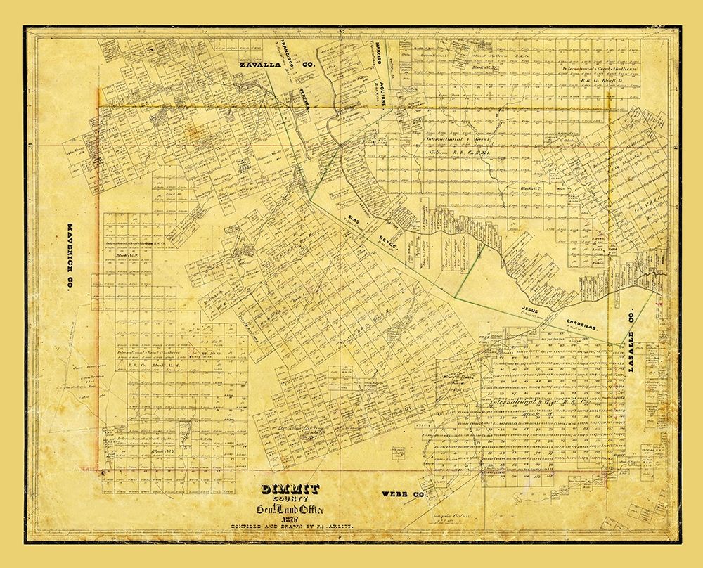 Dimmit County Texas - Arlitt 1876 art print by Arlitt for $57.95 CAD