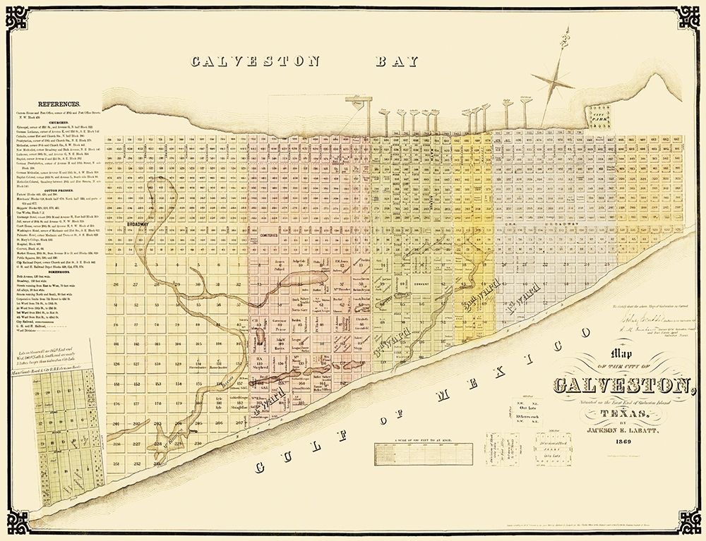 Galveston Texas Landowner - Labatt 1869 art print by Labatt for $57.95 CAD