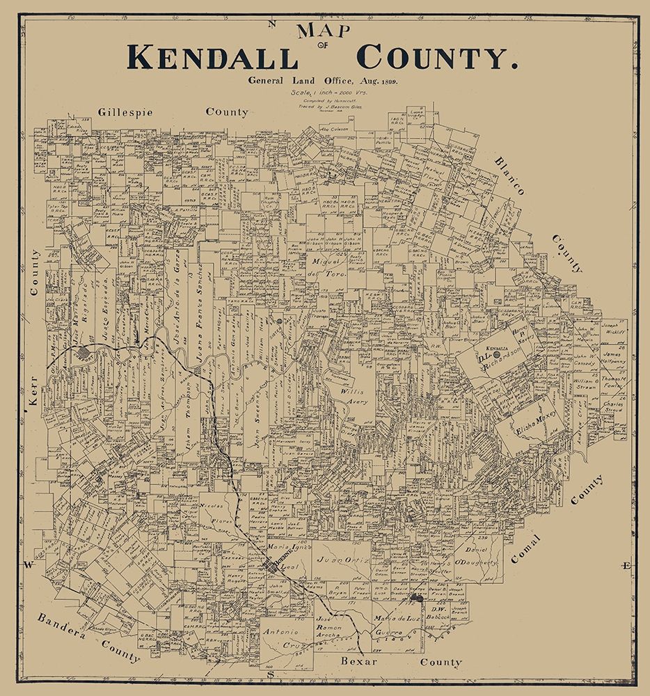 Kendall County Texas - Giles 1899  art print by Giles for $57.95 CAD