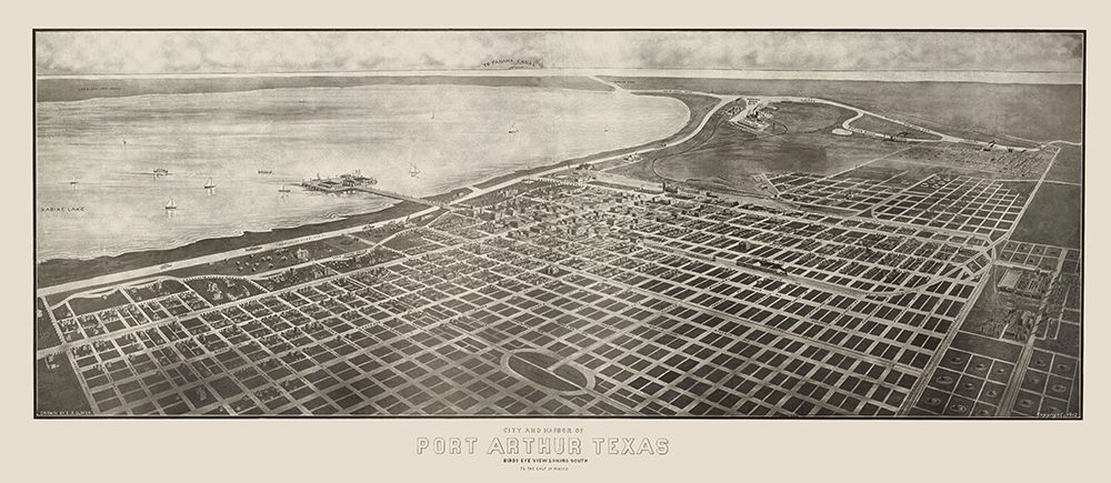 Port Arthur Texas - Glover 1912 art print by Glover for $57.95 CAD