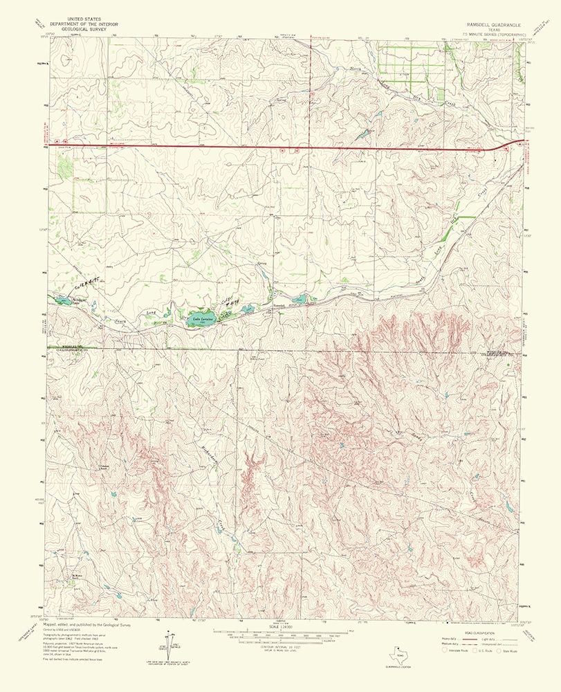 Ramsdell Texas Quad - USGS 1967 art print by USGS for $57.95 CAD