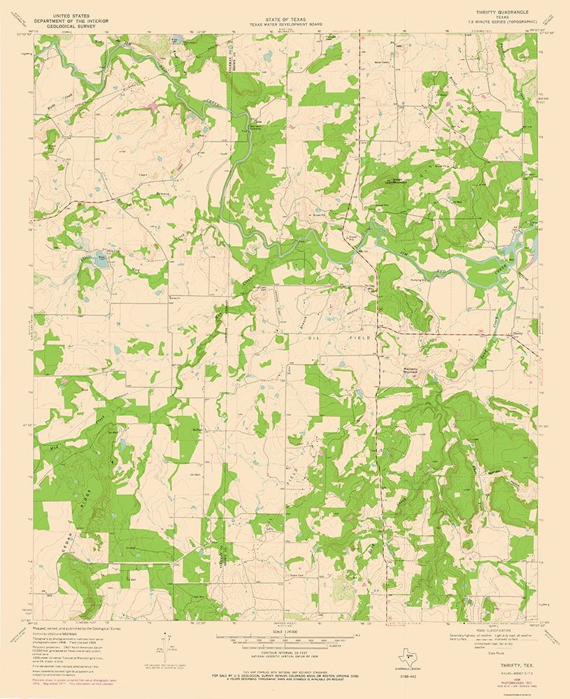 Thrifty Texas Quad - USGS 1969 art print by USGS for $57.95 CAD