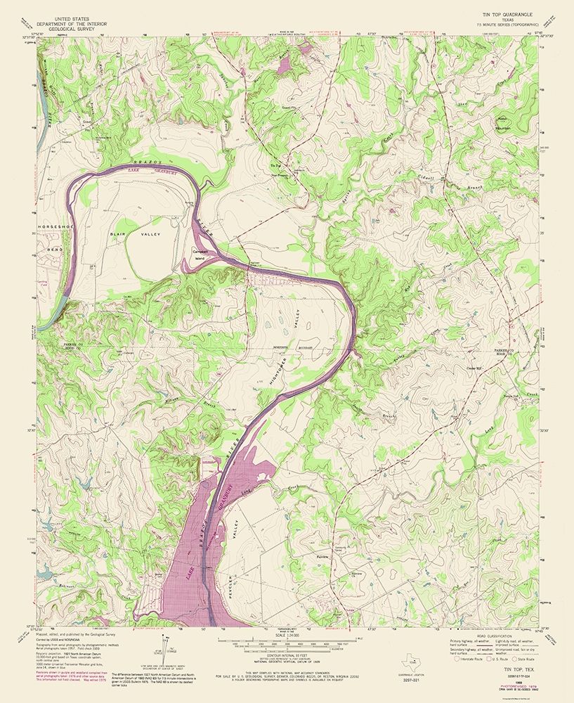 Tin Top Texas Quad - USGS 1959 art print by USGS for $57.95 CAD