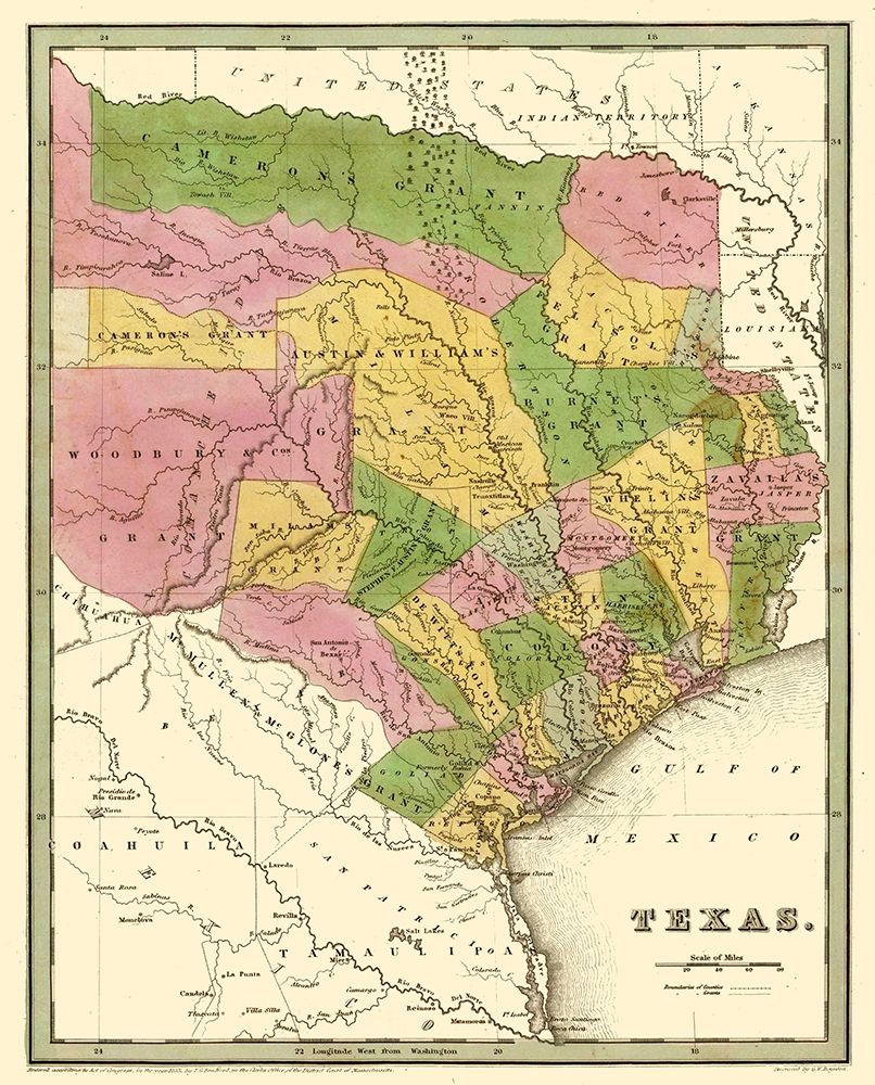 North East Texas - Goodrich 1841 art print by Goodrich for $57.95 CAD