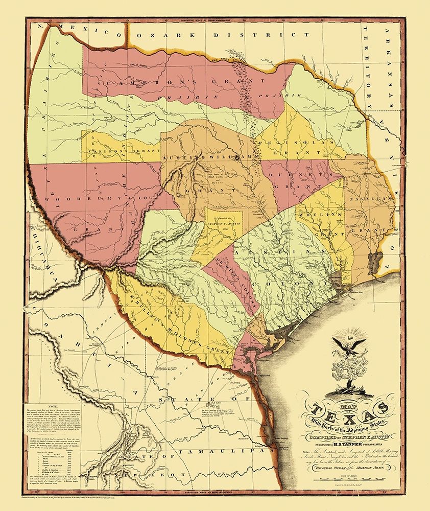 Texas - Tanner 1837 art print by Tanner for $57.95 CAD