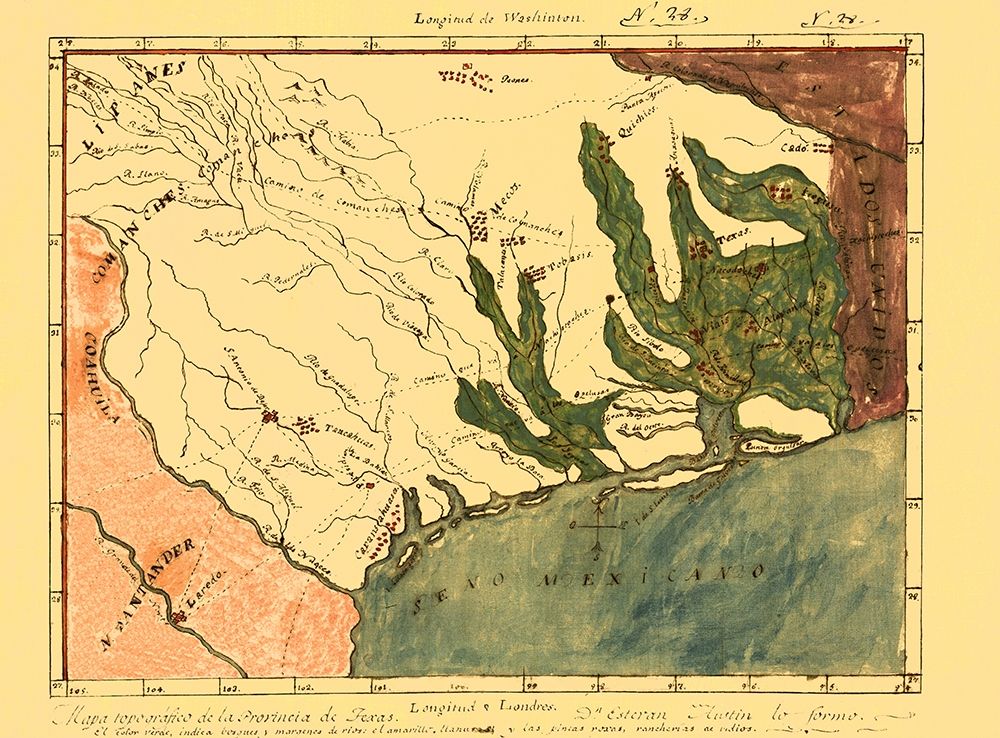 Province of Mexican Texas - 1820 art print by Unknown for $57.95 CAD