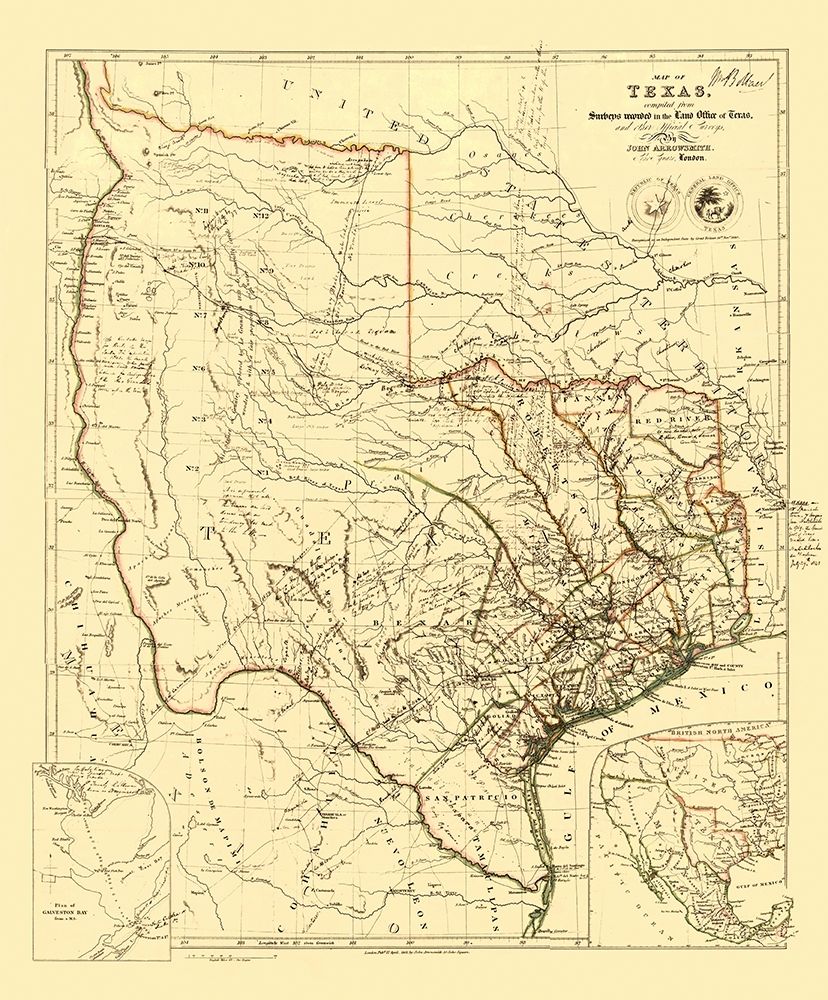Republic of Texas - Arrowsmith 1841 art print by Arrowsmith for $57.95 CAD