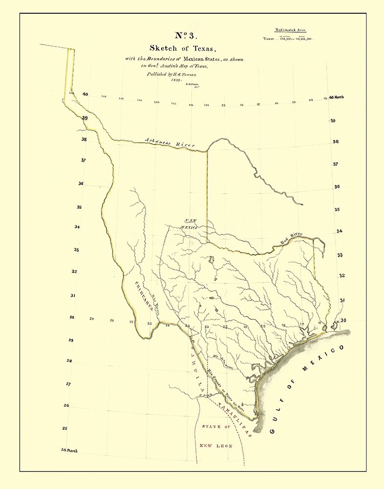 Texas - Tanner 1839 art print by Tanner for $57.95 CAD