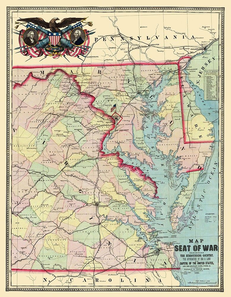 Eastern United States Approaches Military Posts Ft art print by Monk for $57.95 CAD