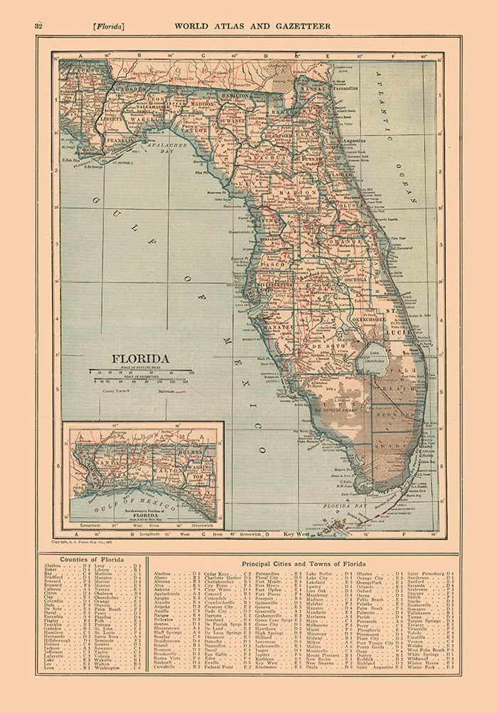 Florida - Reynold 1921 art print by Reynold for $57.95 CAD