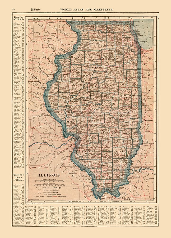 Illinois - Reynold 1921 art print by Reynold for $57.95 CAD