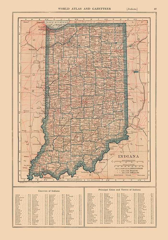 Indiana - Reynold 1921 art print by Reynold for $57.95 CAD