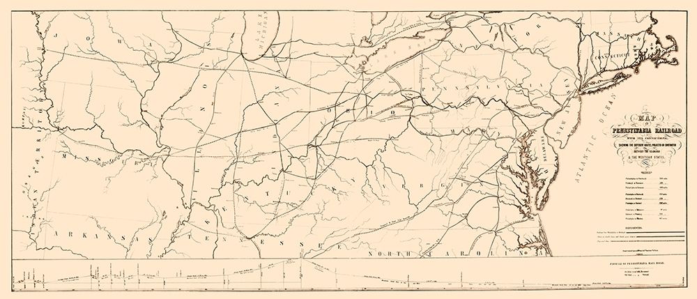 Pennsylvania, Seaboard to Western States 1851 art print by Kuhl for $57.95 CAD