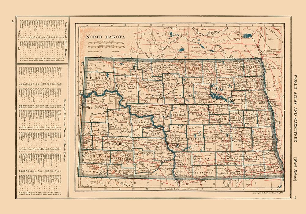 North Dakota - Reynold 1921 art print by Reynold for $57.95 CAD