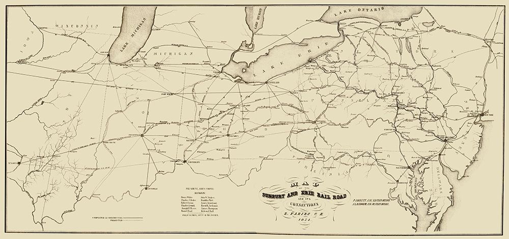 Sunbury and Erie Railroad - McLaughlin 1854 art print by McLaughlin for $57.95 CAD