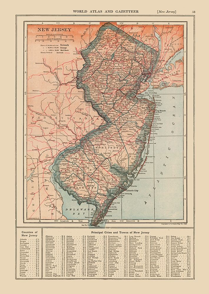 New Jersey - Reynold 1921 art print by Reynold for $57.95 CAD