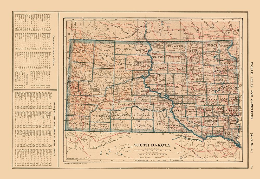 South Dakota - Reynold 1921 art print by Reynold for $57.95 CAD