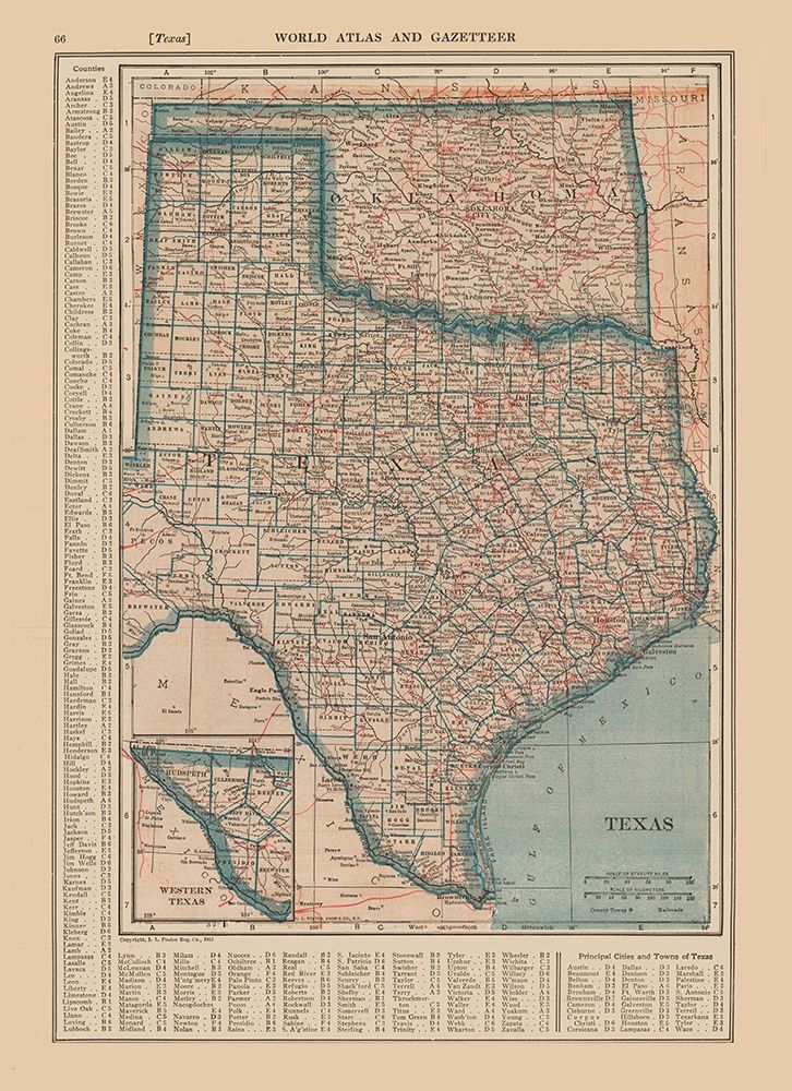 Texas - Reynold 1921 art print by Reynold for $57.95 CAD