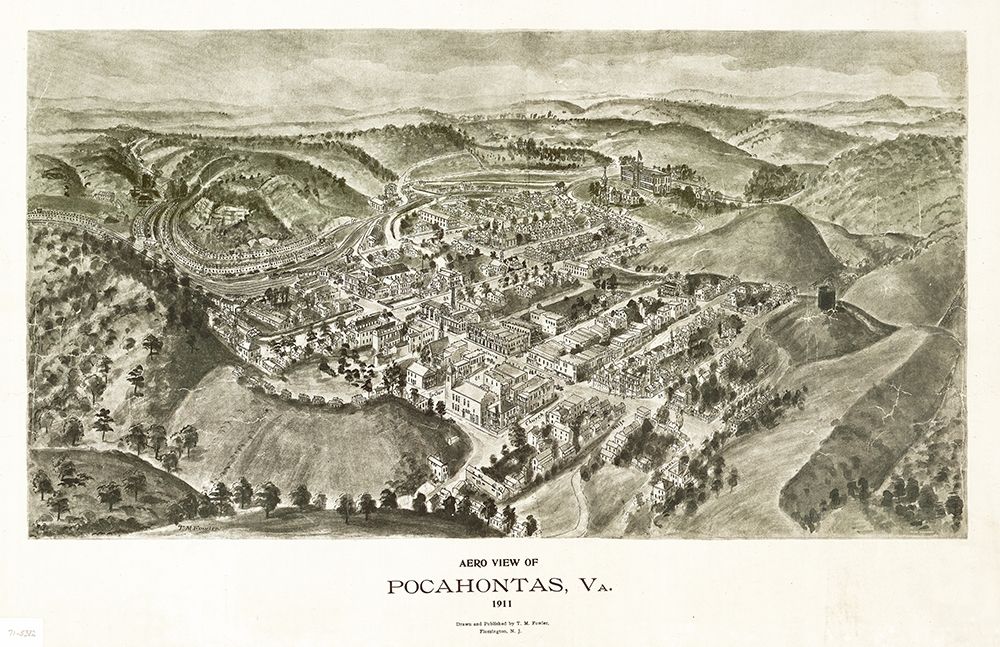 Pocahontas Virginia - Fowler 1911 art print by Fowler for $57.95 CAD