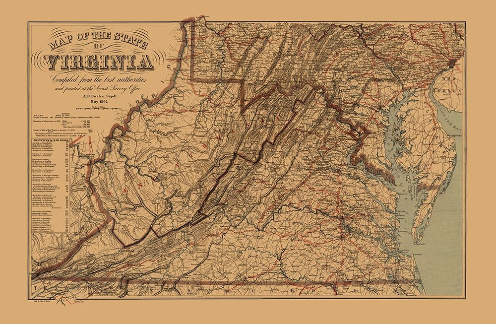 Virginia, West Virginia - Krebs 1864 art print by Krebs for $57.95 CAD