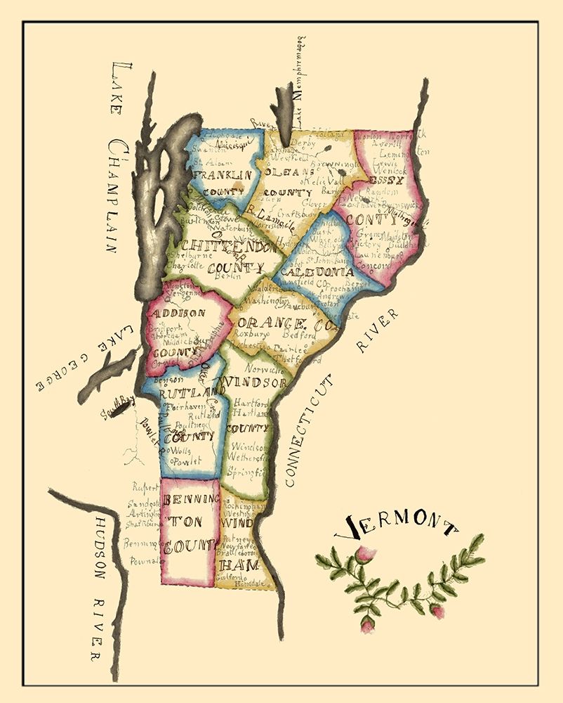 Vermont - Henshaw 1823 art print by Henshaw for $57.95 CAD
